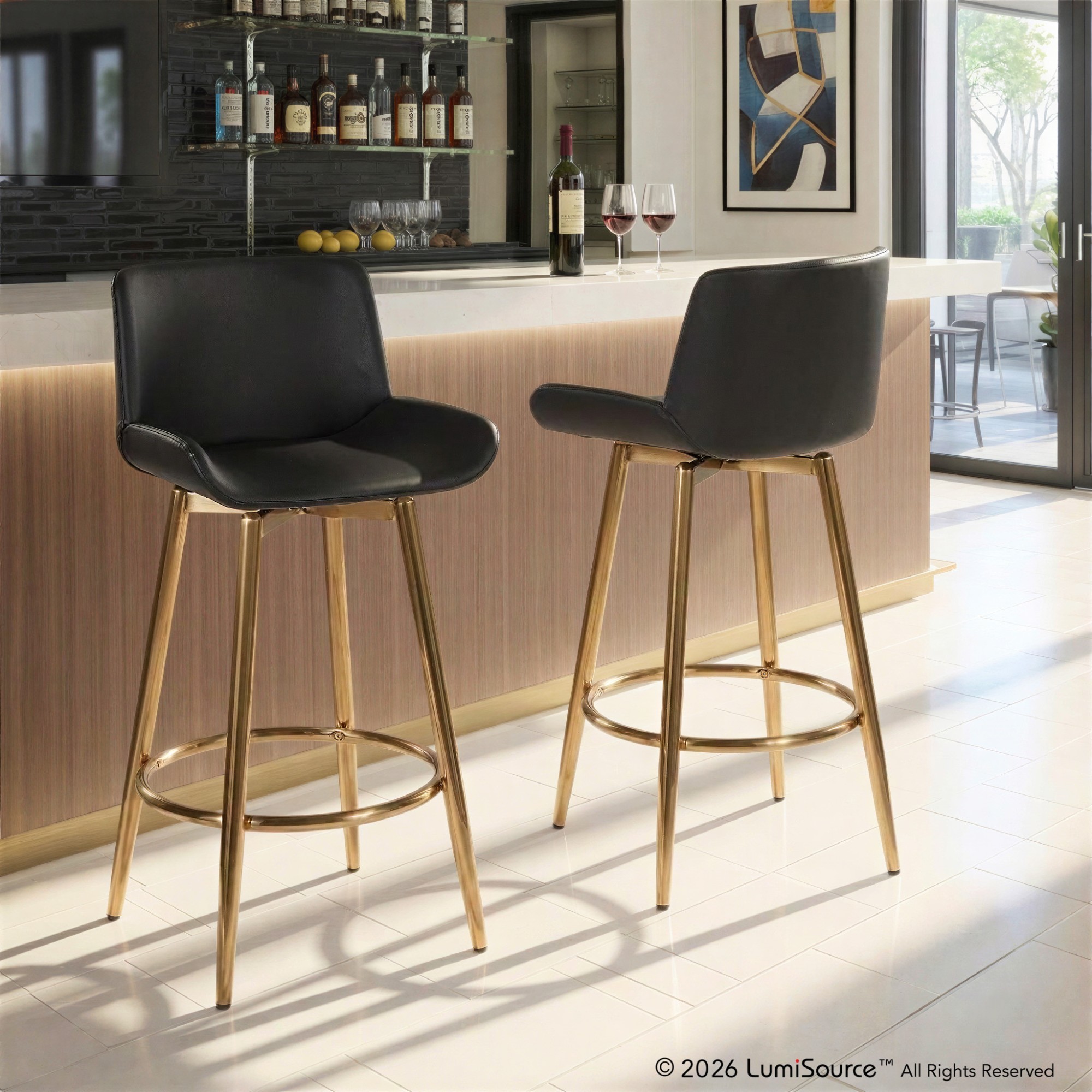 Santi 30" Fixed-height Barstool - Set Of 2